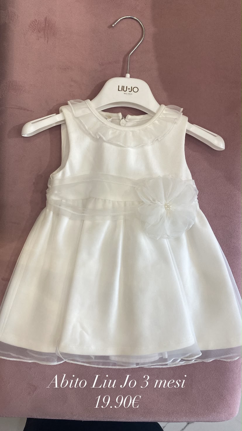 Abito bianco elegante Liu Jo per neonata 3 mesi