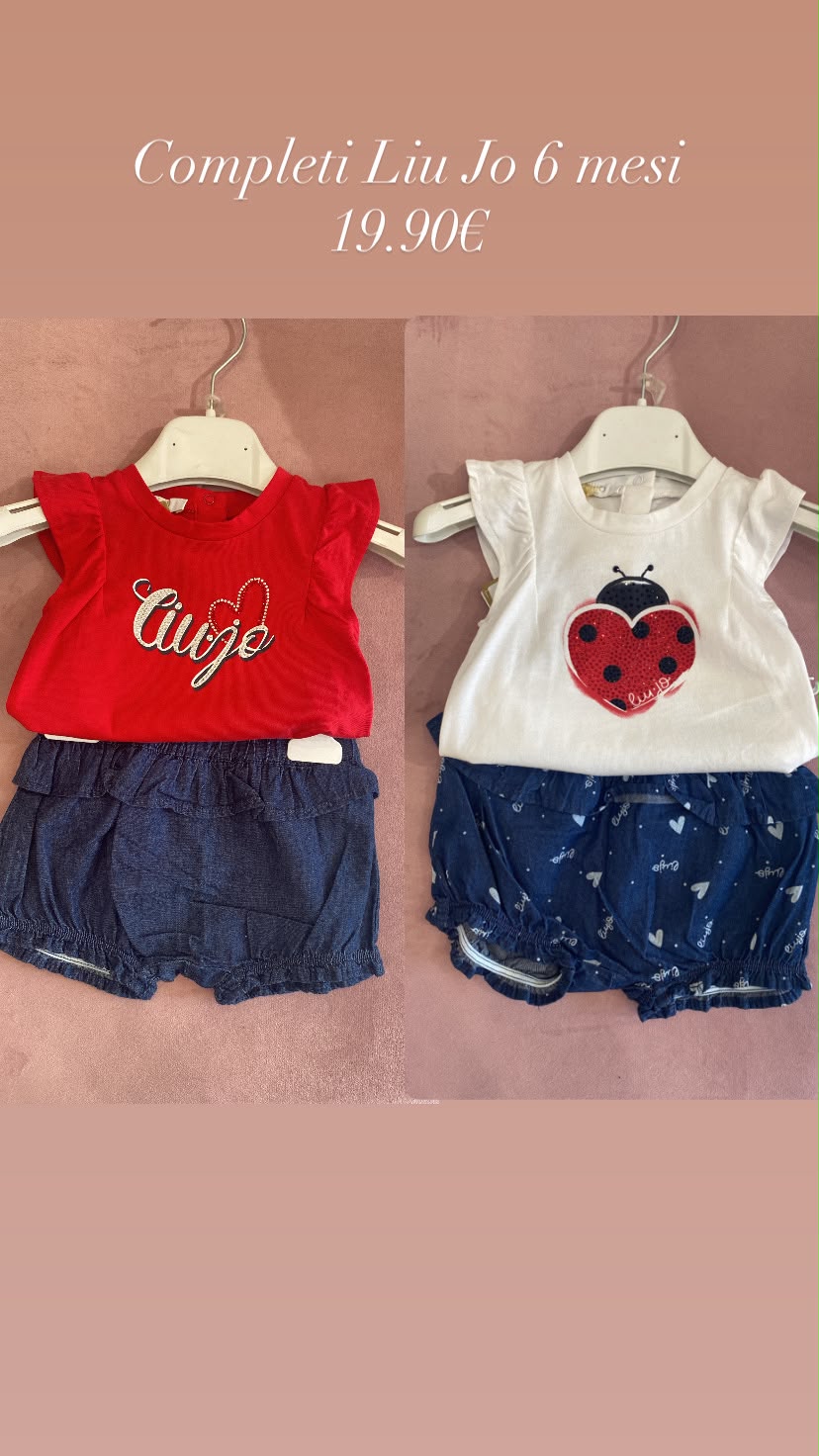 Due completi Liu Jo per neonata da 6 mesi, rosso e bianco